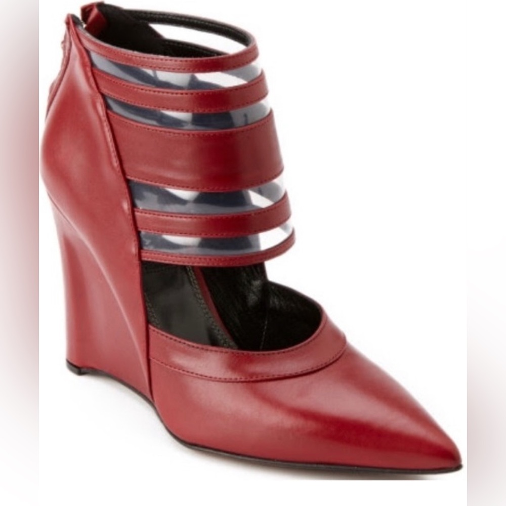 Derek Lam Meryl Wedge Pump Carnelian Red 8.5 NWT, BEAUTIFUL! No box.